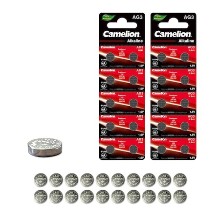Camelion AG3 1.5V Alkaline Button Cell Battery 20PK AG3-BP10-2